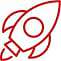 Rocket icon red