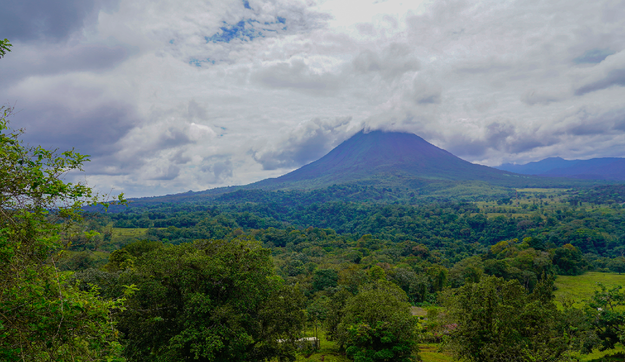 Trees and nature surrounding the Arenal Volcano in Costa Rica
